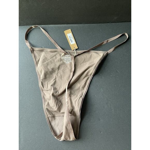 Skims Thong Underwear Womens Size 4x Umber Stretch Lingerie (2) New - Picture 8 of 9